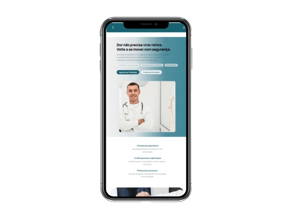 Mockup do site do Dr. Filipe Arruda